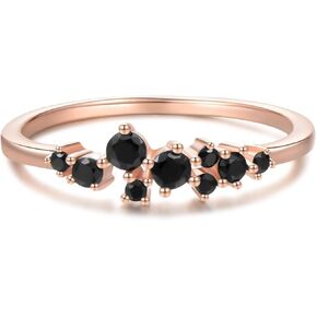 BLOSSOM & HUE Cluster Ring for Women [925 Sterling Silver] with Cubic Zirconia [Premium CZ] Stackable Band - for Professionals/Teens/Fashionistas [Hypoallergenic] in Kuwait