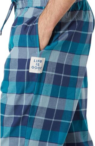 Life is Good Smoky Mallard Plaid Classic Sleep™ Pants Smoky Blue LG (34-36" Waist) in Saudi Arabia