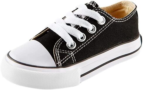 Mvlsoct Boys and Girl Low Top Canvas Kids Lace up Sneakers in Saudi Arabia