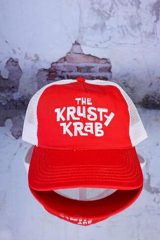SpongeBob SquarePants Sponge Bob Square Pants The Krusty Krab Logo Adult Men's Snap Back Dad Baseball Cap Women's Snapback Fathers Hat in Saudi Arabia