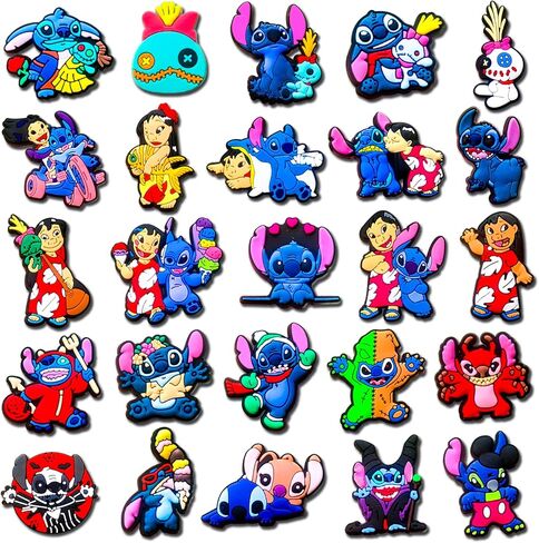 25PCS Shoe Charms for Clog Sandals Bracelets Decoration,Cartoon Shoes Charms for Kids Boys Girls Teens Adult Men Women Party Favor in Kuwait