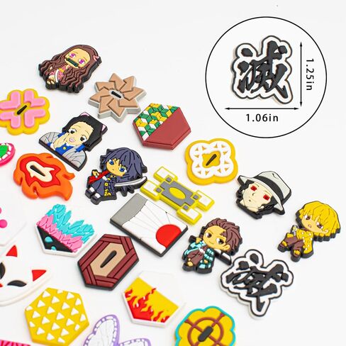 33 قطعة من تعليقات الاحذية بتصميم انيمي للاولاد والبنات والاطفال والمراهقين من بلاستيك PVC لتزيين الاحذية وسوار المعصم وهدايا حفلات اعياد الميلاد للاطفال in Kuwait