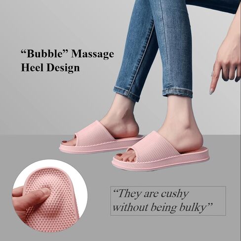 Crazy Lady Massage EVA Bathroom Sandals House Slippers | Soft cloud-like foot relief; odor-resistant, non-slip and quick-dry; lightweight for home, shower, pool and outdoor in Saudi Arabia