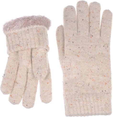 Be Your Own Style BYOS Winter Women's Toasty Warm Plush Fleece Lined Knit Gloves in Solid & Glitter in Kuwait