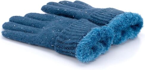 Be Your Own Style BYOS Winter Women's Toasty Warm Plush Fleece Lined Knit Gloves in Solid & Glitter in Kuwait