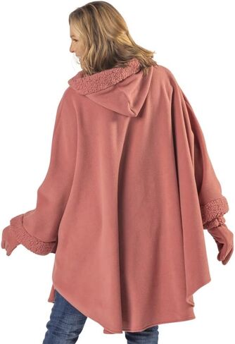غطاء رأس نسائي من Le Moda مزين بغطاء للرأس مصنوع من قماش الشيربا مع قفازات مطابقة | كوليكشن الشتاء | مقاس واحد يناسب الجميع in Kuwait