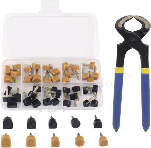 BIGGCOOL Heel Replacement Tips for Women High Heel Shoes, Round and Square Heel Repair Caps With Stiletto Remove Pliers in Kuwait