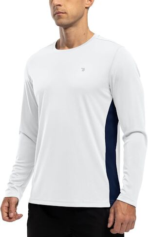 Gopune Men's Swim Shirts Rash Guard Long Sleeve UPF 50+ Sun Protection Quick Dry Outdoor Hiking Fishing Shirts in Saudi Arabia