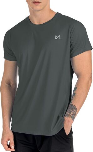 تي شيرت رجالي للسباحة من MEETYOO بأكمام قصيرة بعامل حماية من الشمس 50+ in Kuwait