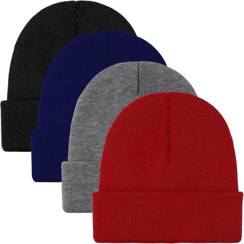 قبعة Cooraby Beanie قبعات شتوية دافئة قبعة صغيرة محبوكة ناعمة للرجال والنساء in Kuwait