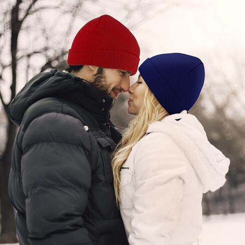قبعة Cooraby Beanie قبعات شتوية دافئة قبعة صغيرة محبوكة ناعمة للرجال والنساء in Kuwait