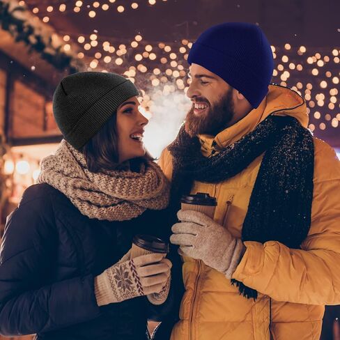 قبعة Cooraby Beanie قبعات شتوية دافئة قبعة صغيرة محبوكة ناعمة للرجال والنساء in Kuwait