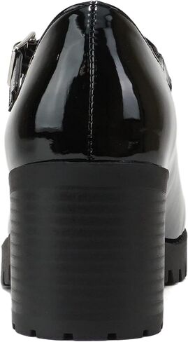 Soda “Boxer" ~ Women Mary Jane Round Toe Chunky Block Heel Lug Sole Pump with Adjustable Strap in Kuwait