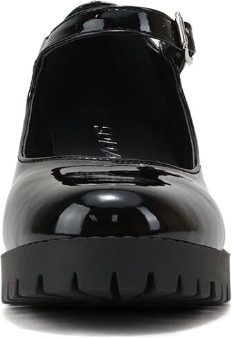 Soda “Boxer" ~ Women Mary Jane Round Toe Chunky Block Heel Lug Sole Pump with Adjustable Strap in Kuwait