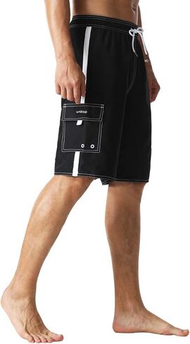 unitop Men's Volley Board Shorts Lightweight Water Sports Drawstring Swim Shorts with Lining in Saudi Arabia