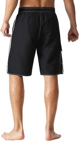unitop Men's Volley Board Shorts Lightweight Water Sports Drawstring Swim Shorts with Lining in Saudi Arabia