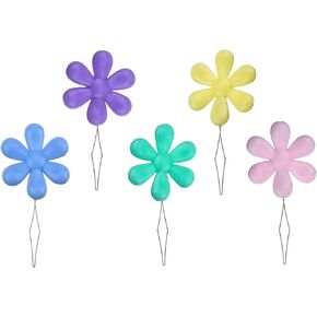 BEADNOVA Embroidery Needle Threader Tool 5pcs Plastic Flower Head Sewing Machine Needle Threader for Hand Sewing Cross Stitch Craft Knitting Quilting (5pcs, Mix Colors)