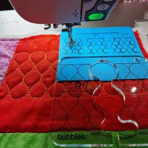 HONEYSEW Free Motion Quilting Template Series 5 with Quilting Frame for Domestic Sewing Machine Ruler (Swirl Template)