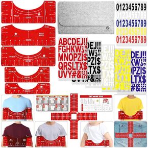 Tshirt Ruler Guide for Vinyl Alignment - T Shirt Ruler Guide for Heat Press, Shirt Measurement Tool for Heat Press, T-Shirt Ruler Centering Guide in Saudi Arabia
