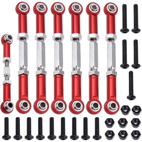HobbyPark Adjustable Aluminum Upgrades Parts Turnbuckles/Camber Links Set for 1/10 Traxxas Slash 2WD 4X4 Hoss Rustler VXL Stampede RC Truck, 7Pcs Blue