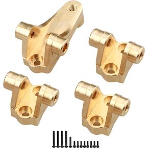 HobbyPark Brass Link Mounts Panhard Mount Suspension Links Axle Mounting Kit for TRX4 Upgrades Replacement of 8227, Front and Rear (Black & Gold)