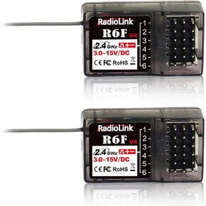 Radiolink R6F 2 PCS 2.4Ghz RC Car/Boat Receivers 6 Channels Low Response Latency RC Training Lightweight for Remote Controller RC4GS V3 RC6GS V3 RC8X (No Gyro) in Saudi Arabia