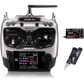 Radiolink AT9S Pro 10/12 Channels Radio Transmitter and Receiver R9DS, Long Range for Airplane/Jet/FPV Racing Drone/Quad/RC Truck Car/Boat and More (Mode 2 Left Hand)