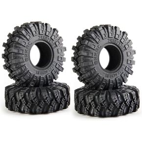 4 قطع من Mriuuod 1.0 إطارات مطاطية ناعمة للتضاريس الطينية لـ 1/18 TRX4M محوري SCX24 Gladiator Bronco C10 JLU Deadbolt FCX24 AX24 1/24 أجزاء ترقية 62 × 20.5 مم/2.44 × 0.81 بوصة in Kuwait