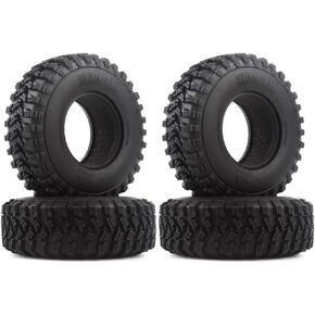 INJORA RC Tires 1.9inch 4Pcs RC Rubber Tyre Set Wheel Tires for 1:10 RC Crawler Axial SCX10 90046 SCX10 III AXI03007 Tamiya CC01 D90 D110