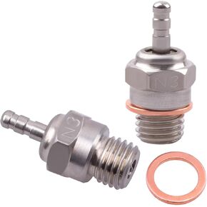 70117 Hot Glow Plug No.3 N3 Spark Nitro Engine Parts Replace OS 8 for Traxxas HPI HSP Kyosho 1/8 1/10 RC Car Truck Buggy (Pack of 4)