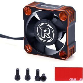مروحة تبريد محرك RC صاروخ V2 28000 دورة في الدقيقة محرك بالوعة الحرارة تجاوز هواية توربو ESC A3 مروحة تبريد مع اتصال XH لسيارة RC 1/10 1/8 (برتقالي وأسود)