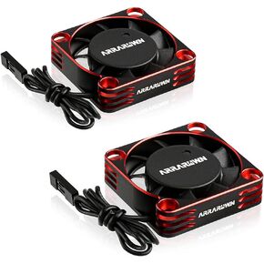RC Motor Cooling Fan 40mm 16000RPM Fits 56mm 55mm 58mm Diameter Motor Heatsink RC Cooling Fans for 1/5 1/6 RC Truck Car (Red Black) in Kuwait