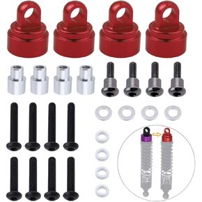 Aluminum Shock Caps (fits Ultra Shocks) Replacement of 3767A 3767X for Traxxas RC Car,Set of 4 (Navy Blue)