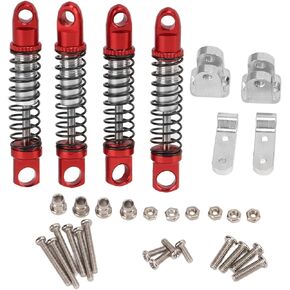 Shock Absorbers, 4 Set Metal Front Rear Shock Absorbers Damper Compatible with D12 1/10 RC Car Upgrades Parts