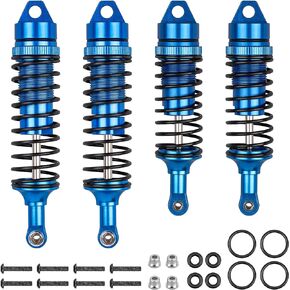 Luney 4PCS Aluminum Alloy Front & Rear Shocks for 1/10 Traxxas Slash 2WD 4X4 Rustler 4X4 VXL Hoss Stampede Bandit Nitro Shock Absorber Damper Set Upgrades Parts Replace 5862 in Kuwait