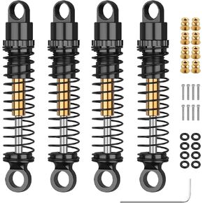 4Pcs 1/24 RC Shocks Set 43mm Aluminum Shocks Absorber for Axial SCX24 Bronco Gladiator Deadbolt JLU C10 1/24 RC Crawler Cars Replacement Parts (Red) in Saudi Arabia