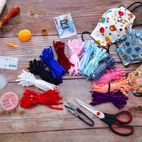 240 Pieces Mask Elastic for Face Mask Ear Loops Adjustable Buckle with Sewing Ear Hook Strap Elastic Adjustment Buckle Reducing Pressure Ear Extender Anti-Tightening DIY Making Accessories (Colorful) in Saudi Arabia