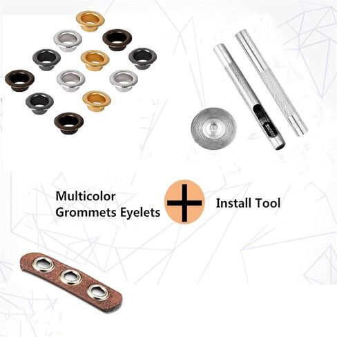 ميكر مجموعة حلقات معدنية مقاس 3/16 انش مكونة من 400 قطعة من حلقات معدنية للاحذية والملابس والشنط اليدوية والمشاريع اليدوية مع صندوق تخزين (4 الوان) in Kuwait