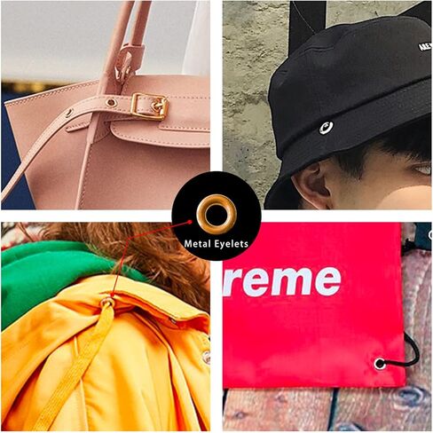 ميكر مجموعة حلقات معدنية مقاس 3/16 انش مكونة من 400 قطعة من حلقات معدنية للاحذية والملابس والشنط اليدوية والمشاريع اليدوية مع صندوق تخزين (4 الوان) in Kuwait