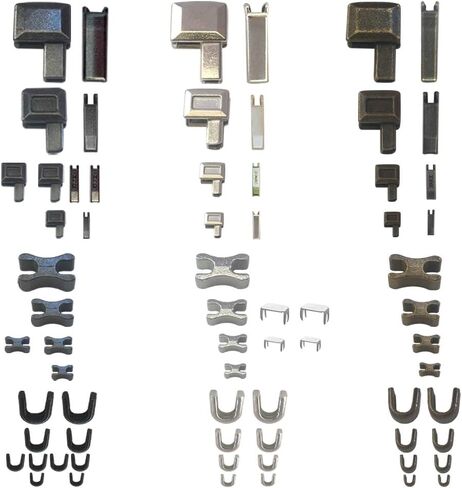 Zipper Repair Kit Metal Retainer Insertion Pin Zipper Top/Bottom Stop (3 Colors) 13 Sets Zipper Fix Plug, Repair Down Zipper Stopper for Zipper Replacement (Size 10/8/5/3) in Kuwait