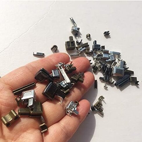 Zipper Repair Kit Metal Retainer Insertion Pin Zipper Top/Bottom Stop (3 Colors) 13 Sets Zipper Fix Plug, Repair Down Zipper Stopper for Zipper Replacement (Size 10/8/5/3) in Kuwait
