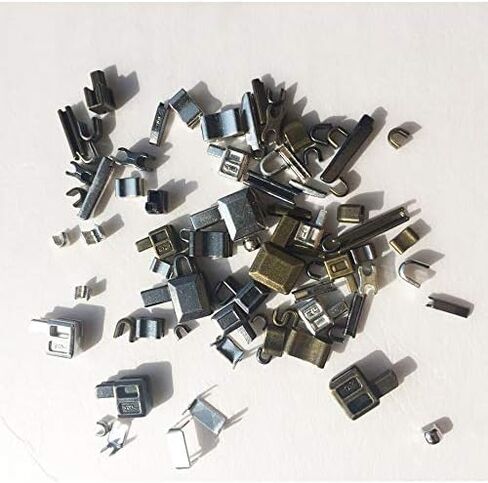 Zipper Repair Kit Metal Retainer Insertion Pin Zipper Top/Bottom Stop (3 Colors) 13 Sets Zipper Fix Plug, Repair Down Zipper Stopper for Zipper Replacement (Size 10/8/5/3) in Kuwait