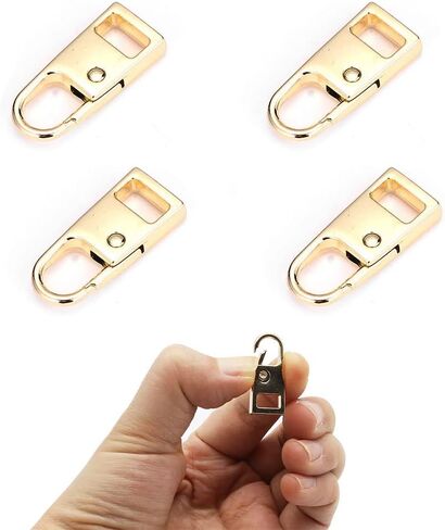 Zipper Pull Tab Replacement Metal Zipper Handle Mend Fixer for Suitcases Luggage Jacket Backpacks Coat Boots (4 Colors) in Kuwait