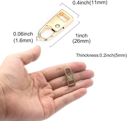 Zipper Pull Tab Replacement Metal Zipper Handle Mend Fixer for Suitcases Luggage Jacket Backpacks Coat Boots (4 Colors) in Kuwait