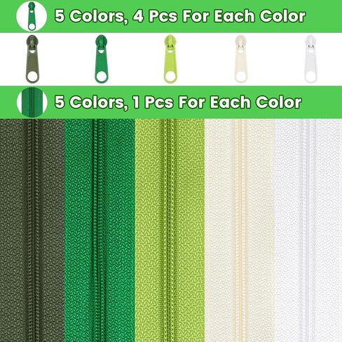 DOITEM 120Pcs Zippers Repair Kit Zipper Replacement 3# Zipper Pull Rescue Kit for Clothing Jackets Purses Luggage Backpacks (23 Colors) in Kuwait
