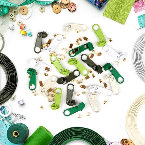DOITEM 120Pcs Zippers Repair Kit Zipper Replacement 3# Zipper Pull Rescue Kit for Clothing Jackets Purses Luggage Backpacks (23 Colors) in Kuwait