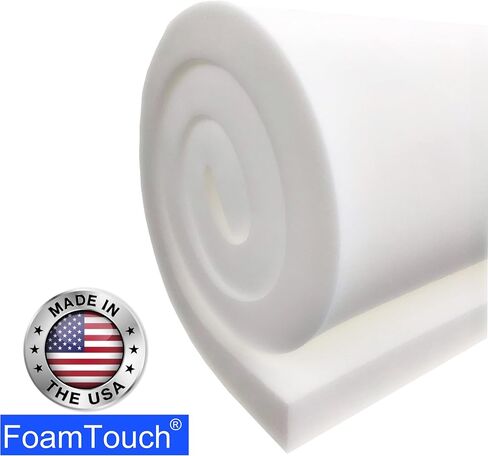 FoamTouch Upholstery Foam Cushion High Density 4" Height x 24" Width x 24" Length Made in USA in Kuwait