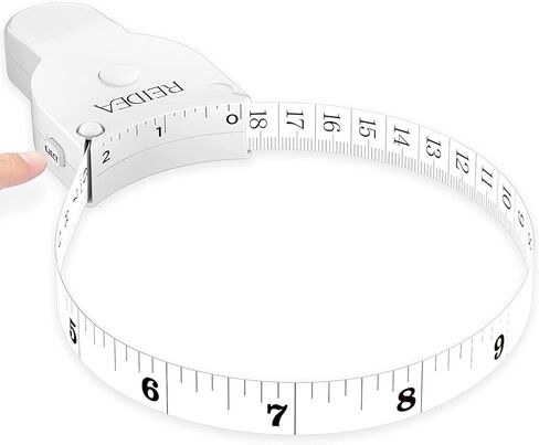 شريط قياس الجسم REIDEA مقاس 60 بوصة (150 سم)، دبوس قفل وزر ضغط، تصميم مريح ومحمول، بما في ذلك. مجموعة إضافية (1 × شريط قياس الملابس 79 بوصة، 1 × 60 بوصة شريط قياس صغير قابل للسحب)، أسود in Kuwait