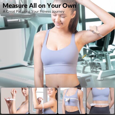 شريط قياس الجسم REIDEA مقاس 60 بوصة (150 سم)، دبوس قفل وزر ضغط، تصميم مريح ومحمول، بما في ذلك. مجموعة إضافية (1 × شريط قياس الملابس 79 بوصة، 1 × 60 بوصة شريط قياس صغير قابل للسحب)، أسود in Kuwait