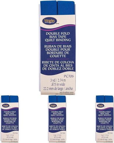 Wrights Snorkel Blue Double Fold Quilt Binding 7/8" X3yd, 1 Count (Pack of 1) in Kuwait